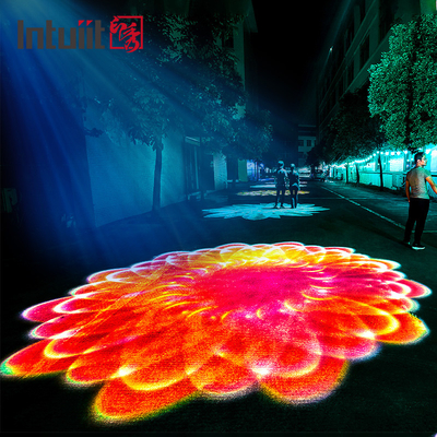 400W LED水波のGoboライト プロジェクター動的ロゴのライトを広告する屋外の通りの景色