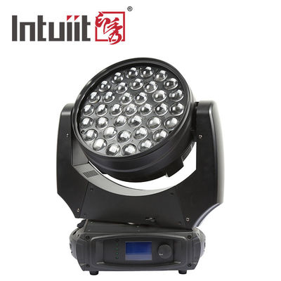 プロ 37x10W RGBW 4in1 LED ズーム ウォッシュ 動くヘッドライト DMX512 DJ ディスコイベント 結婚式パーティーショーのためのステージ照明