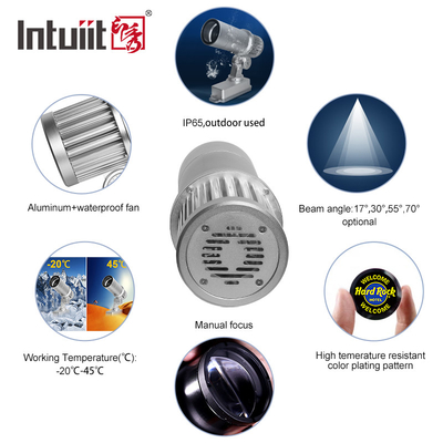60W アウトドア IP65 防水回転広告 カスタム インタラクティブなレーザー ロゴ ライト 床プロジェクター