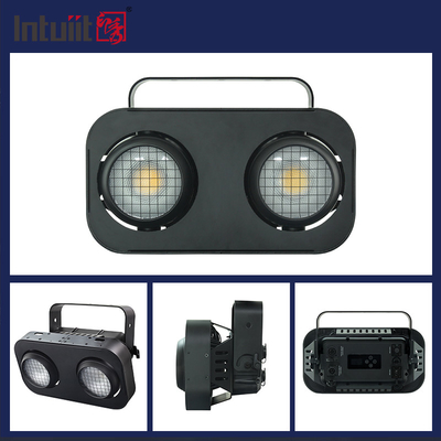 Dmx512 ストローブ アンバー ホットホワイト 2x90W 2 眼 LED オーディエンスブラインド ライト LED コブブラインド