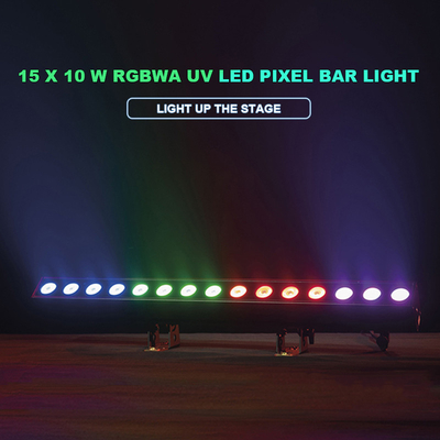 DMXステージライト アウトドアピクセル制御 LEDバーライト 15x10W RGBWA-UV ディスコウェディングパーク用
