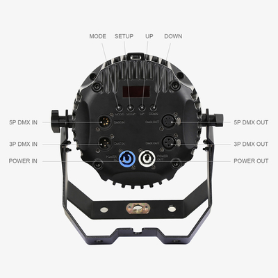 結婚式DJ 12x10W RGBW 4in1 ディスコクリスマスのためのLEDフラットパー缶ステージライト