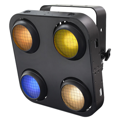 LEDブラインドライト 4x90W LED COBステージライト アンバーと暖かい白 LED観客ブラインドライト DJミュージックバー