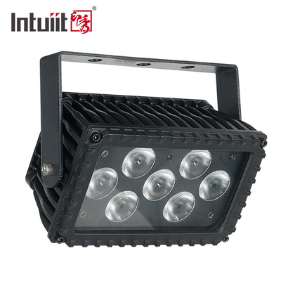 7x3W RGBW LED 屋外 25 度角度 建築投影 投光灯 建物用 玄関灯