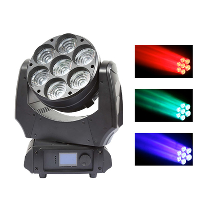 LED移動ヘッドライト 7x40w RGBW 4in1 シャッピービーム ズーム ウォッシュ ステージ照明 DJライト
