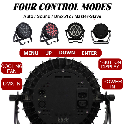 プロフェッショナルステージライト 82W RGB 24*Tri-3W 室内 DMX512 スリムフラット LED パールライト