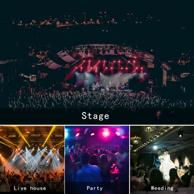 ミニ LED 動く頭 DJ ステージライト RGB ビーム スポットライト DMX 512 音声アクティベーション ストローブ エフェクト ディスコパーティ ライト Wed