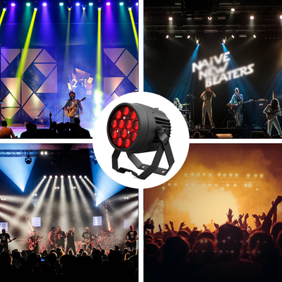 アルミ合金 LEDフラットパー 12x10W RGBW 4in1 DMX512 ディスコパーティーステージ 結婚式コンサート 劇場効果照明
