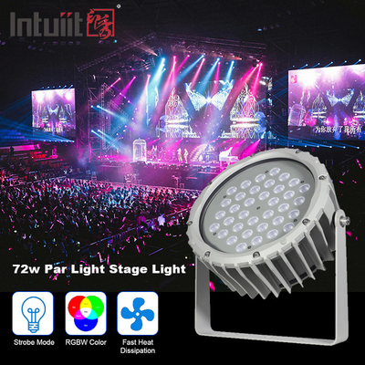 72w RGBW DMX512の段階の標準ライトのあたりの防水導かれた洪水ライト外部の景色の庭