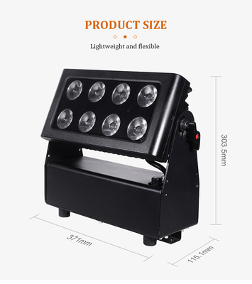 IP65 8x15w RGBW 4in1 LED 洪水都市色洗濯機 屋外建築のための照明