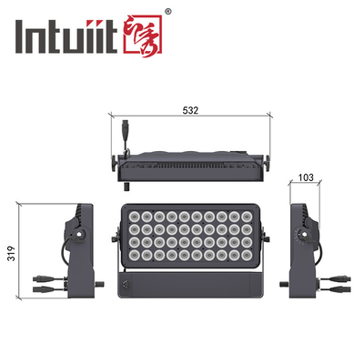 IP65洗濯 400w都市色 ip65防水ステージライト rgbw 4in1 LEDdmx512壁洗濯機ライト
