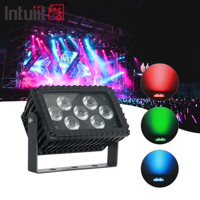 7x3W RGB アウトドア LED 洪水ライト 25 度 ウォール ウォッシュ DMX コントロール