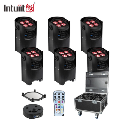 IP54 ミニアップライト 4X12W バッテリースポットライト 4 LED 無線 DMX & IR リモートアップライト ディスコクラブパーティステージアップライト