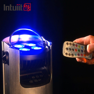 IP54 ミニアップライト 4X12W バッテリースポットライト 4 LED 無線 DMX & IR リモートアップライト ディスコクラブパーティステージアップライト
