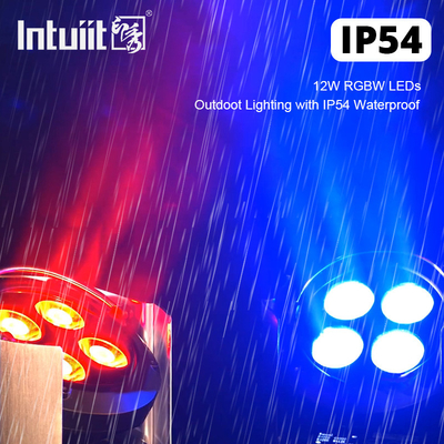 IP54 ミニアップライト 4X12W バッテリースポットライト 4 LED 無線 DMX & IR リモートアップライト ディスコクラブパーティステージアップライト