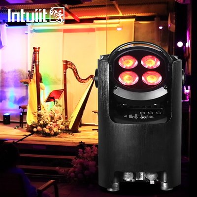IP54 ミニアップライト 4X12W バッテリースポットライト 4 LED 無線 DMX & IR リモートアップライト ディスコクラブパーティステージアップライト
