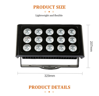 屋外 80W RGBW LED 洪水照明 DMX 壁洗浄器 建物のファサード建築 美しい公園 都市照明 庭園 フレンドリー