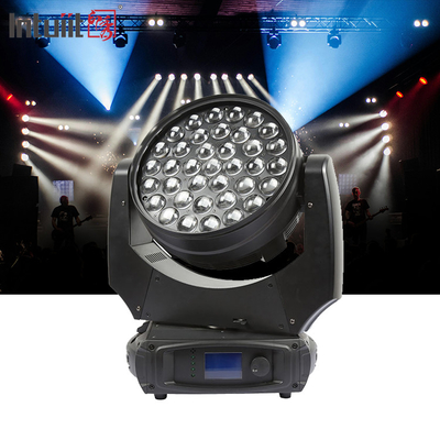 LED洗濯 37x10W ズームステージ照明 DMX ビーム洗濯 動くヘッドライト