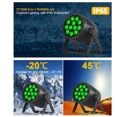 LED Par Light 12*20W 6 in 1 RGBWA-UV Par Can ステージライト パーティバー KTV エフェクト DJ照明