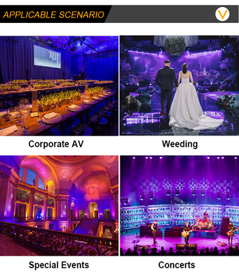 高明るさ 防水 LED パールライト IP65 LED Rgbwauv 18*20w アウトドア パール DMX 公園 シーニック ステージ イベント ショー 照明