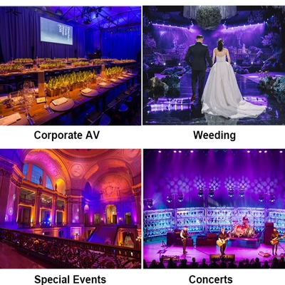 強力な18x20W 屋外 RGBWA-UV 6in1 IP65 防水 DJ ディスコシティ 結婚式イベントステージ LED パールライト