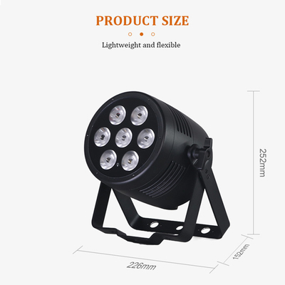 防水無線DMX 屋外 7x20W RGBWA UV 6in1 IP65 LED パールライト アップライト 外部