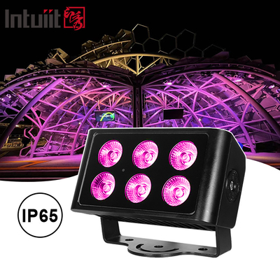 6x5W 4pcs LEDビーズ アウトドア スクエア IP65 防水 DMXステージライト 洪水ライト RGBW 4 In 1