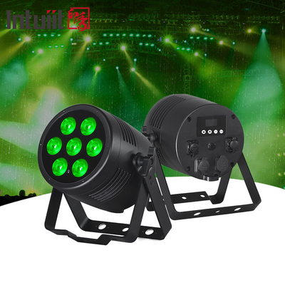 防水無線DMX 屋外 7x20W RGBWA UV 6in1 IP65 LED パールライト アップライト 外部