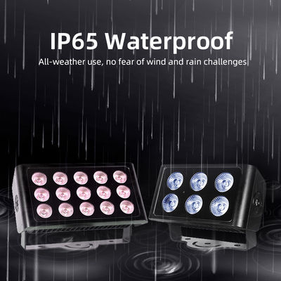 15x5W RGBW 4-in-1 IP65 アウトドア LED 洪水照明 DMX512 防水 広範囲照明 庭,ステージ & 建物照明