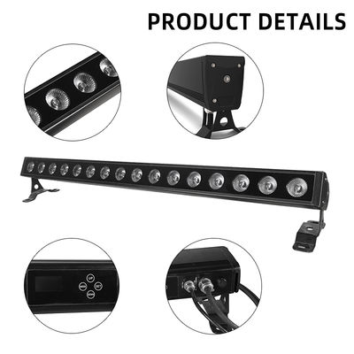 16X 5W RGBW LED ウォールウォッシュバー DMX512 制御 DJ ガーデン IP65 DMX512 制御のための線形ライト