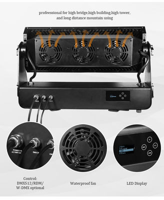 1500W IP65 防水 屋外洗濯ステージライト RGBW 4in1 市色 LED洗濯ライト 背景投光灯