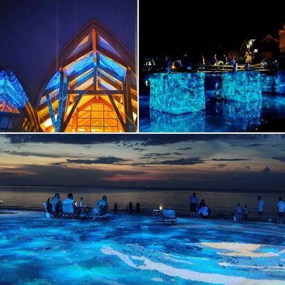 400w LED アウトドア Ip65 水波ゴボプロジェクター 海波 LED 水波ライト ステージライト