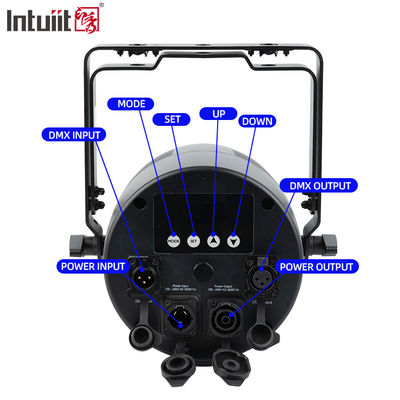 12*20W RGBWA+UV 6in1 LED パールライト IP65 屋外防水 DMX512 結婚式DJパーティーのためのステージアップライト