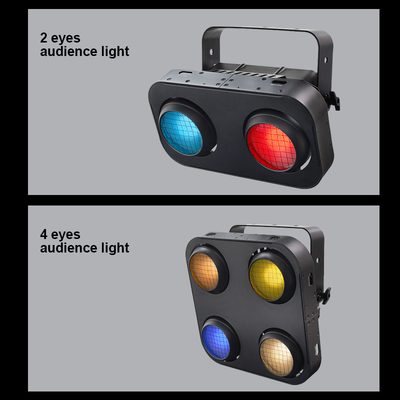 IP65 2in1 アンバー & ウォームホワイト 防水 COB ステージブラインダーライト 4x90W 4アイズ 観客 Dmx512 LED COB ブラインダーライト
