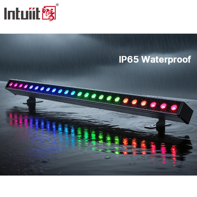 バッテリー電源 24x2W DMX512 LED壁洗浄機 IP65 防水 RGBW エフェクト付き 商業用屋外照明