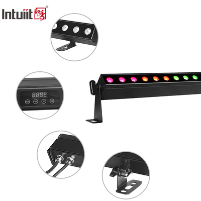 バッテリー電源 24x2W DMX512 LED壁洗浄機 IP65 防水 RGBW エフェクト付き 商業用屋外照明