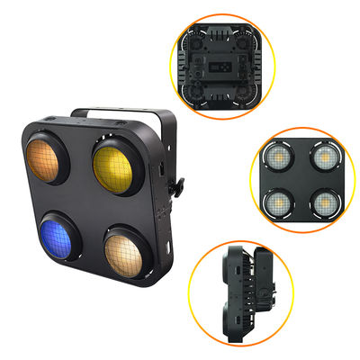 4眼LED COBブラインドライト 4x90W RGB ホワイトアンバー ステージブラインド ストローブ DMX512 ピクセル制御 パーティー用ステージライト