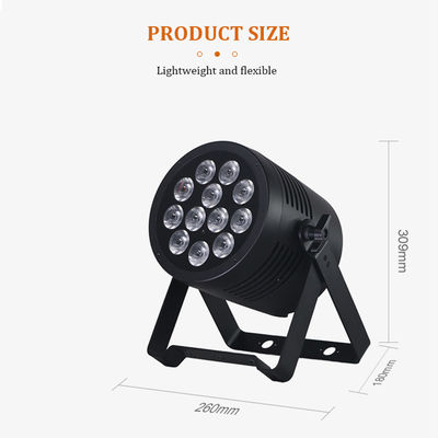 プロフェッショナルIP65防水LEDパーライト12x20W RGBWA + UV 6in1 DMX512ステージウォッシュライト屋外ウェディングパーティーイベントDJディスコ用