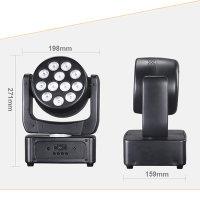 移動式ヘッドライト 12*8W LEDステージライト RGBW DJ照明 DMX 512 イベントパーティーのためのサウンドアクティベーション 結婚式 教会ライブバンドショー