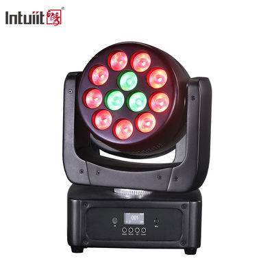 LED Moving Head Light 12x8W RGBW Stage Lights Auto, DMX512,Sound Activated DJ Lights for Music Party Disco Wedding