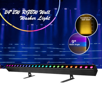 洗濯ライト IP20 DMX512 アドバンスト スマート ミュージック ソリューション 24*2W RGBW LED ライト 線形バー ウォール ウォール ウォール
