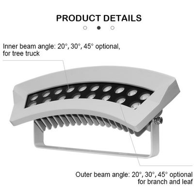 プロ RGBW LEDビルディング ツリー 洪水照明 防水 IP65 DMX512 LEDフロードライト 屋外ファサード照明 36W