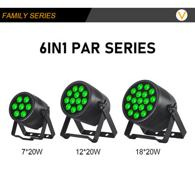 外部LED Par IP65 防水LED Par 12x20w RGBWA UV 6IN1 DMX LED Parライト