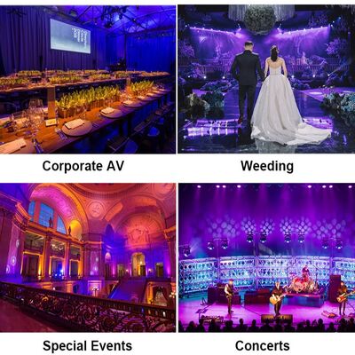 プロフェッショナルIP65防水LEDパーライト12x20W RGBWA + UV 6in1 DMX512ステージウォッシュライト屋外ウェディングパーティーイベントDJディスコ用