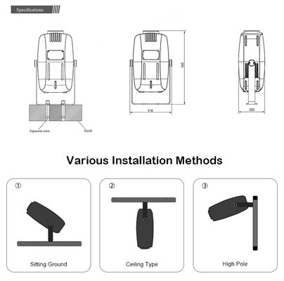 プロフェッショナル 400W IP65 防水 屋外景観建築 LED ウォーターウェーブエフェクトライト