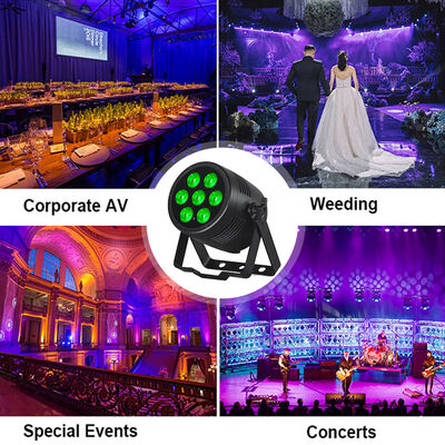 超明るい 7x20W RGBWA+UV 6in1 LED パールライト IP65 ウェディングイベントの屋外防水ステージ照明 教会パーティーのレンタル ディスコ