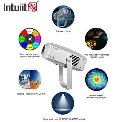 LED ゴボプロジェクターライト 400 ワット回転ロゴイメージプロジェクター DMX512 舞台照明プロのショー展示イベント用