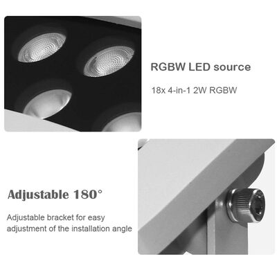 プロ 36W RGBW LED ランドスケープ 洪水照明 IP65 公園建築プロジェクトのための屋外木のアップライト