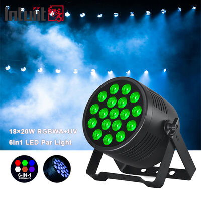 アウトドアIP65防水LEDパールライト 18x20W RGBWA UV 6in1 プロフェッショナルステージウォッシュ照明 DMX DJ イベントのための缶 スタジアムクラブ