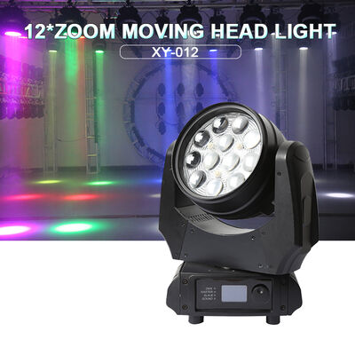 ホットセール LED移動ヘッドウォッシュライト 12x10W RGBW 4in1 DMX512 結婚式パーティーのためのプロフェッショナルステージ染色ランプ KTV